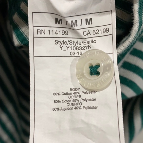 Quiksilver Striped Polo Shirt size M EUC Medium Y2K - Picture 5 of 7